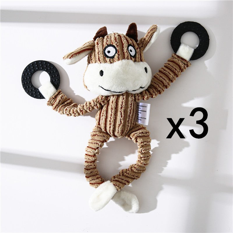 Premium Corduroy Squeaky Dog Toy - Chew, Cuddle & Play (available in 15+ Designs + Mult-Sets)
