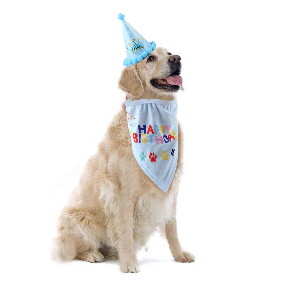 Pet Birthday Hat & Bandana Set - Celebration Crown for Dogs & Cats