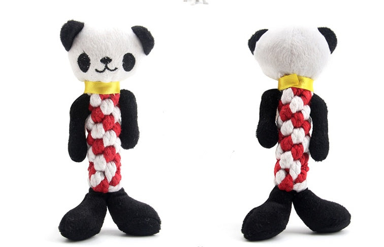 Cute Character Plush Squeaky Molar Dog Toy - 8 Designs