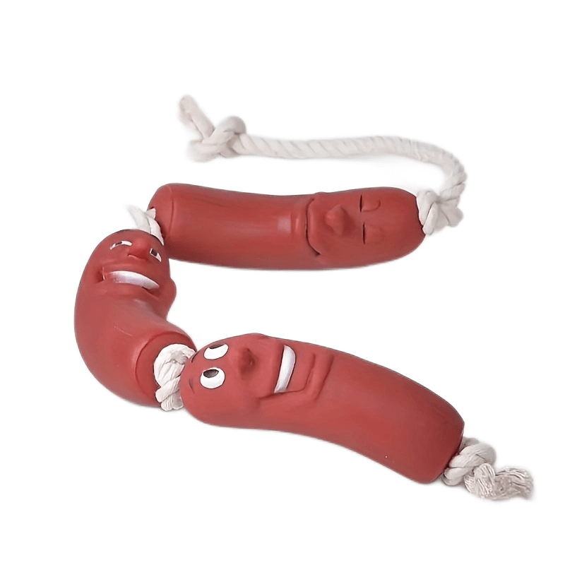 1/3pcs Dog Toys Funny Sausage Shape For Puppy Dog Chew Toys, Interactive Training Bite-resistant Grinding Teeth Dogs Pet Supplies