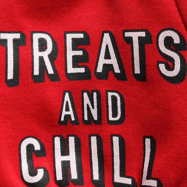 "Treats N Chill" Fleece Dog Sweater - Warm European Style