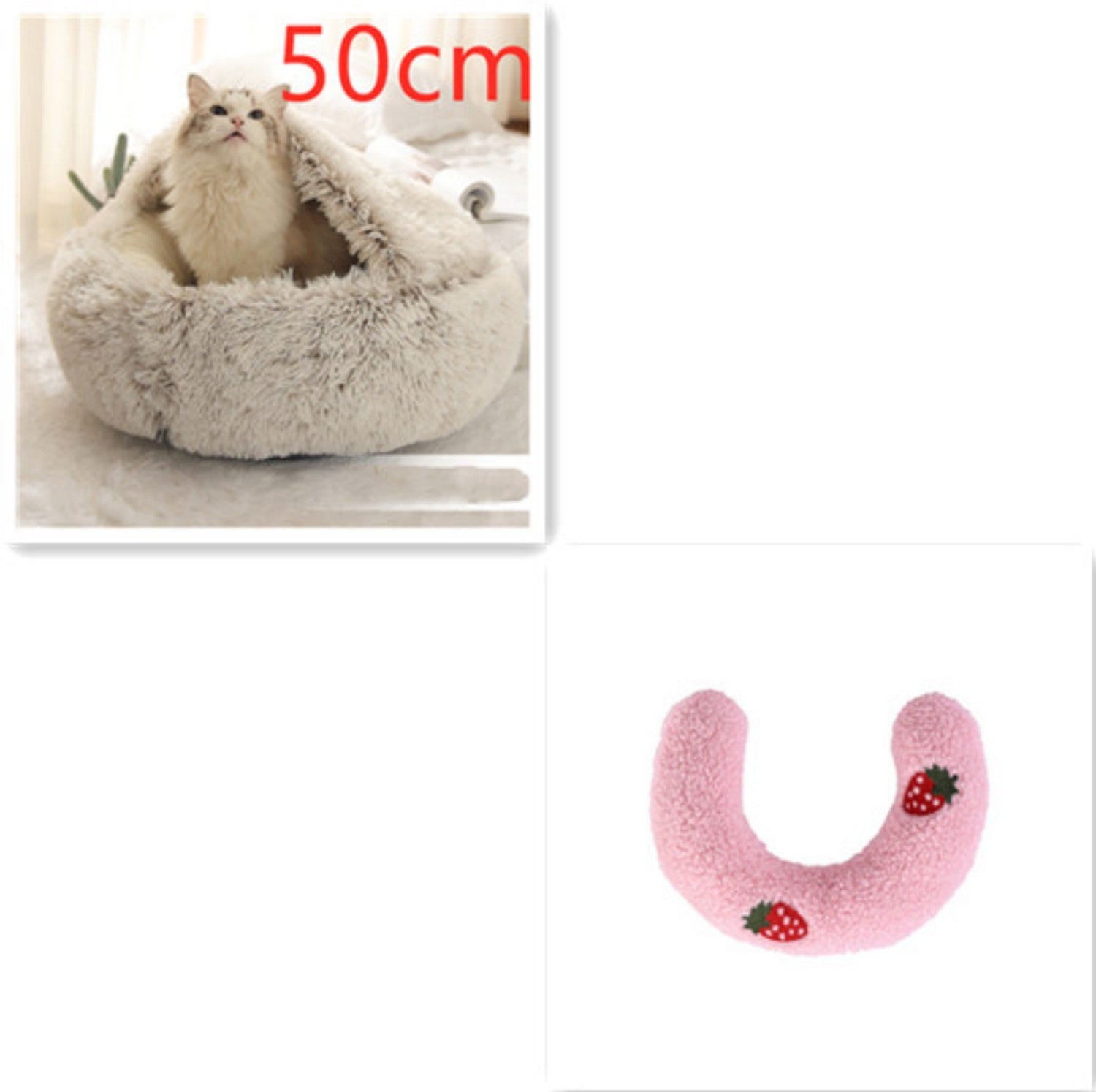 Cozy Co. - Plush Round Pet Bed - for Dogs & Cats