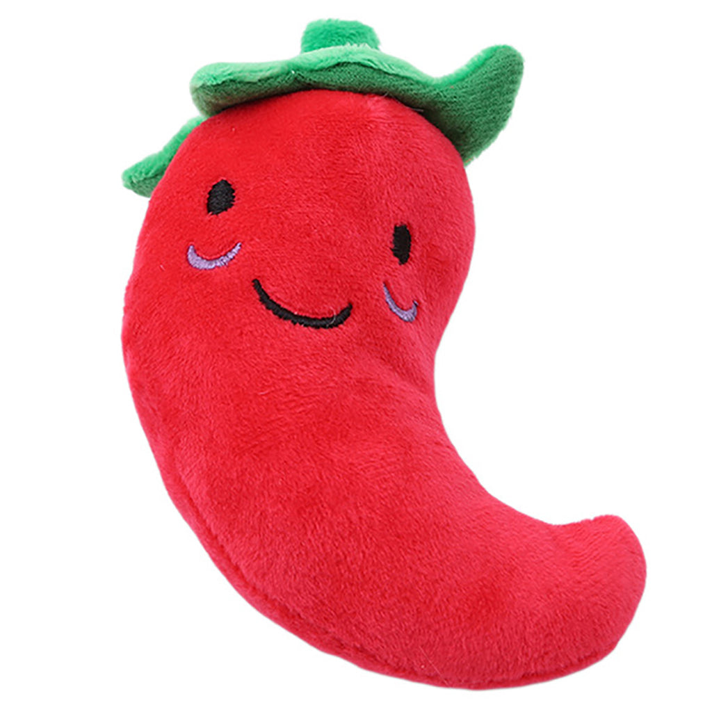 Fruit & Cartoon Plush Squeaky Pet Toy Set - 15 Designs