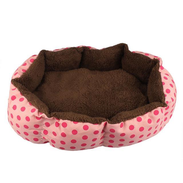 Plush Fleece Snuggle Bed for Cats & Dogs