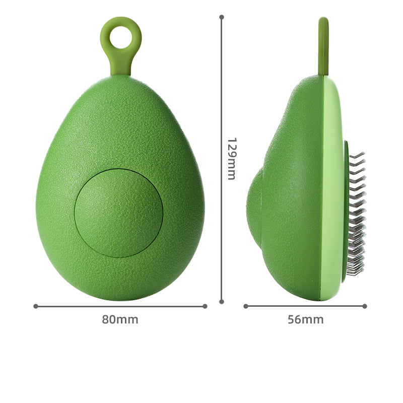 Self-Cleaning Pet Grooming Brush – One-Click Hair Release | Avocado & Lemon | Cats & Dogs