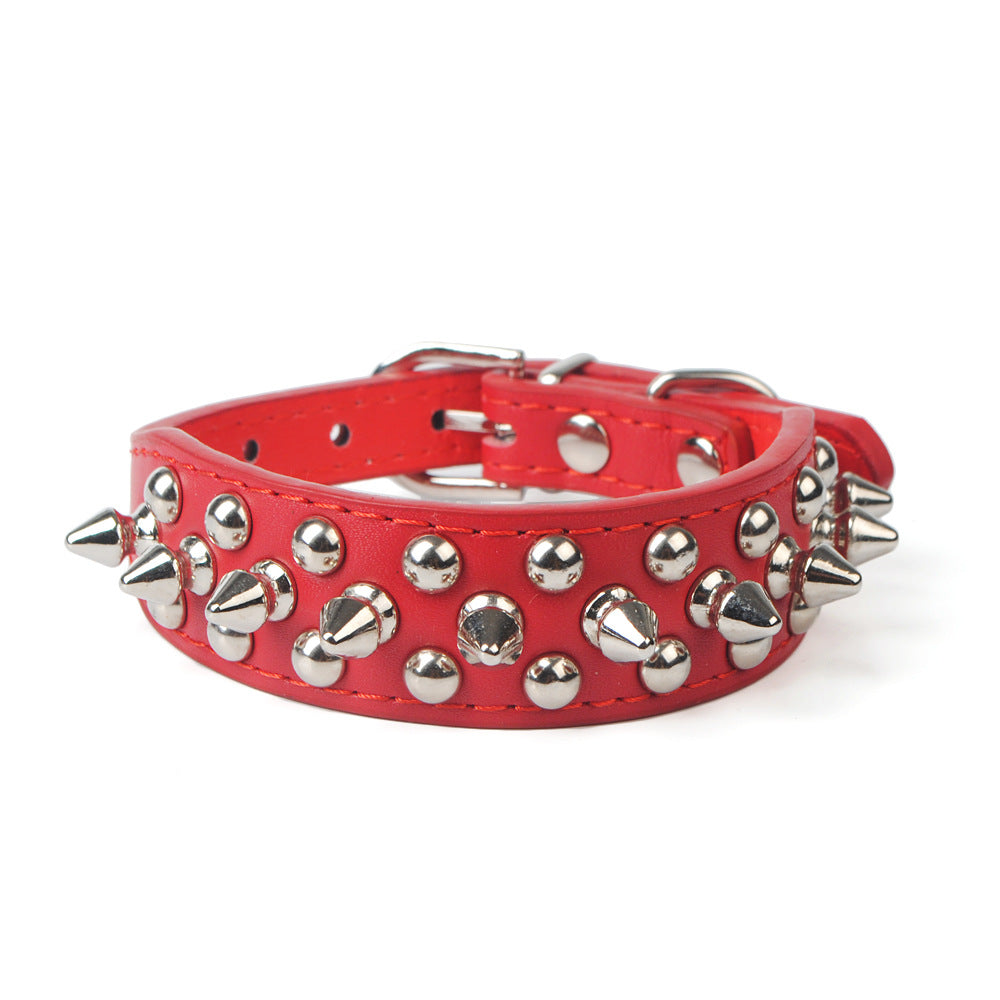 Nublada Leather Spiked Pet Collar – Adjustable | 8 Colours | XXS–XL