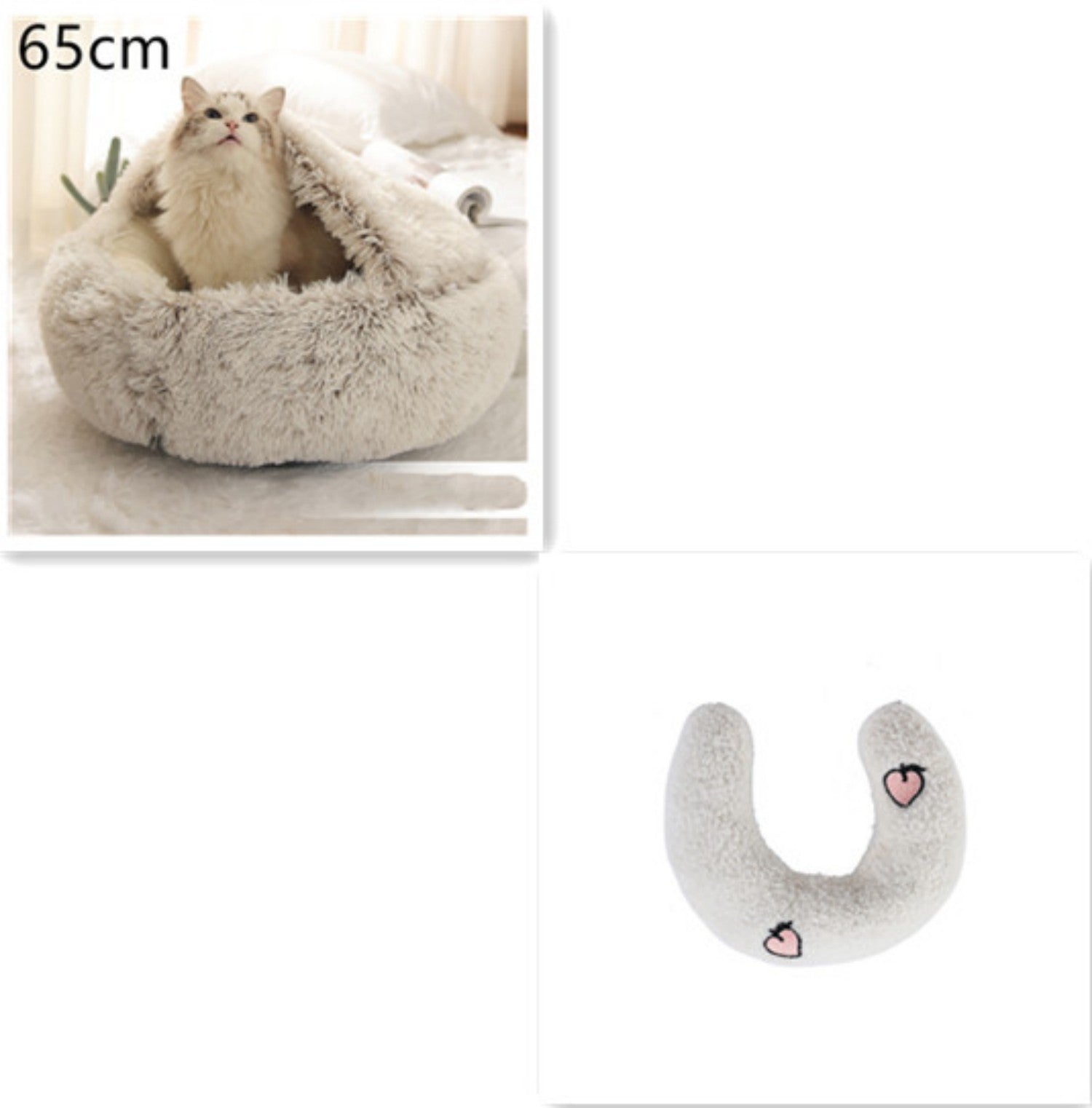 Cozy Co. - Plush Round Pet Bed - for Dogs & Cats