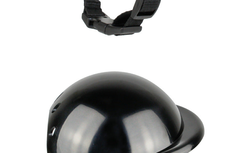 Pet Motorcycle / Bike Helmet – Adjustable Chin Strap | ABS Shell | Black | S & M