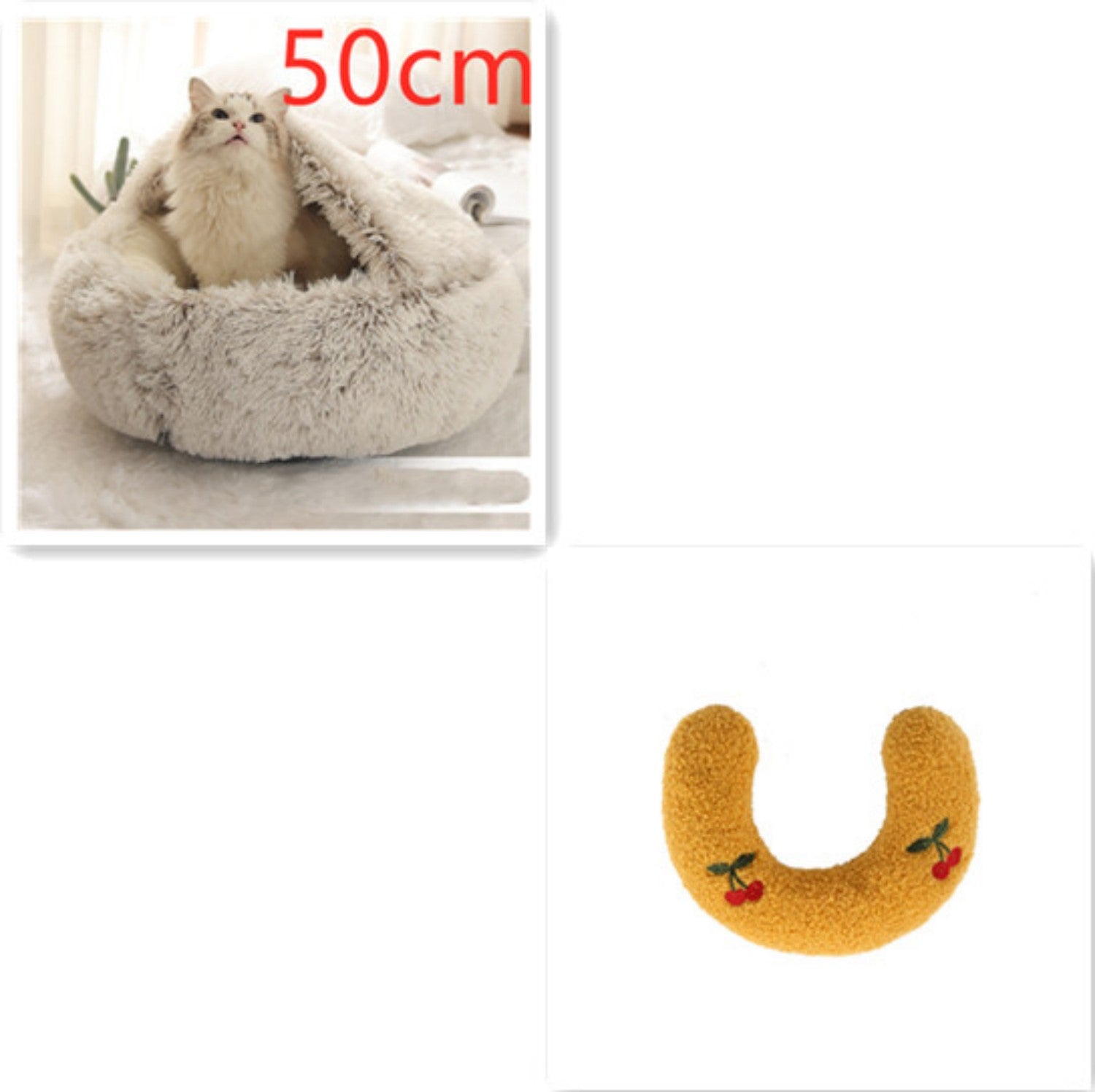 Cozy Co. - Plush Round Pet Bed - for Dogs & Cats