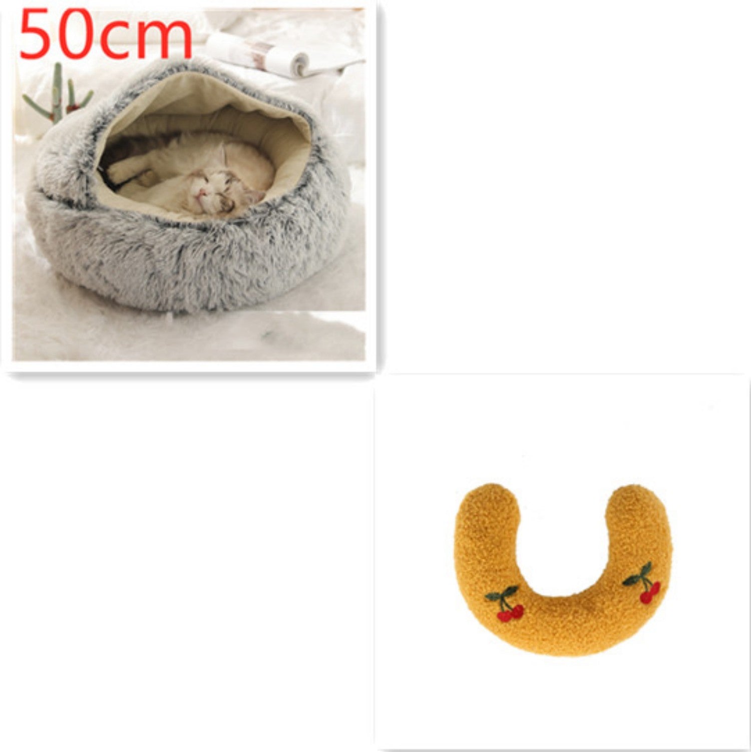 Cozy Co. - Plush Round Pet Bed - for Dogs & Cats
