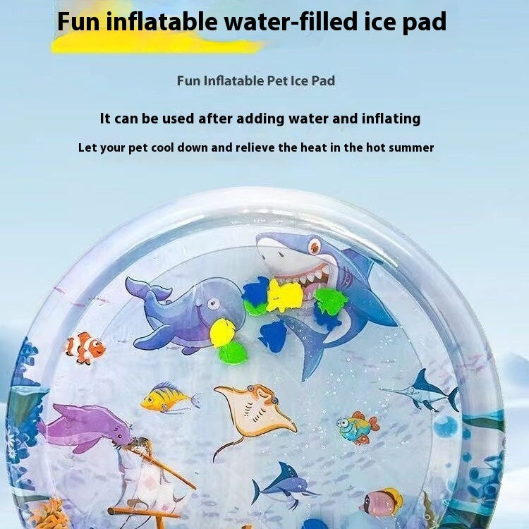 Inflatable Cooling Water Bed Ice Mat for Dogs & Cats - Summer Cool Pad