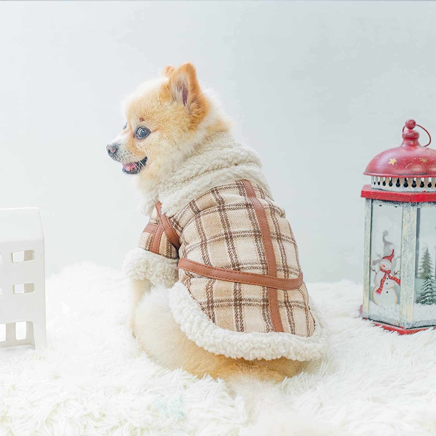 DogLuxe Plaid Lamb Velvet Jumper - Cosy Two-Legged Winter Top