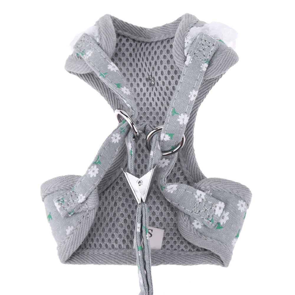 Strawberry Design Chest Harness  (Grey OR Pink)