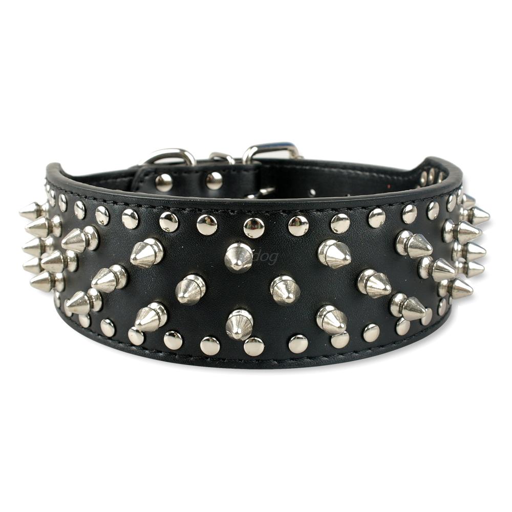 BellRub Leather Rivet Dog Collar – Adjustable | 6 Colours | XS–L