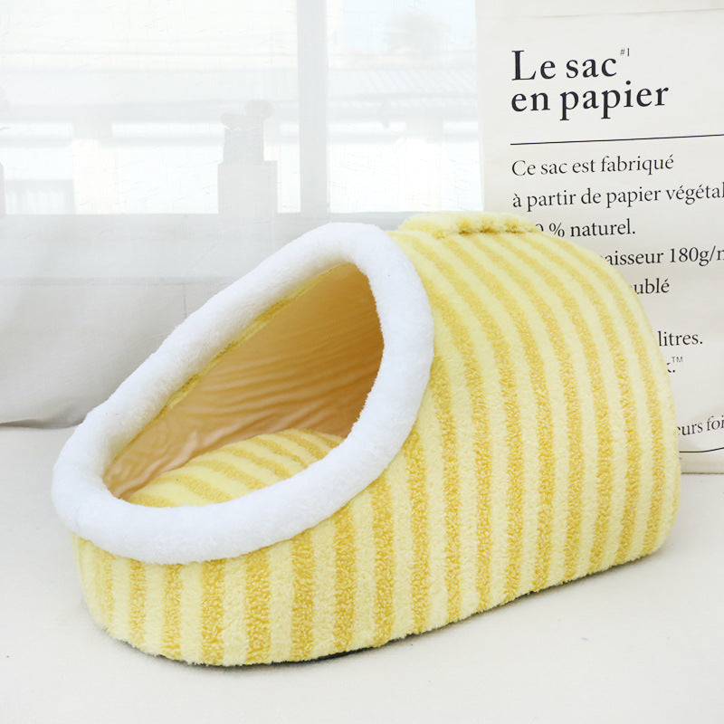 BellyRub Macaron Cat Bed | Double-Layer Plush Nest | S, M & L