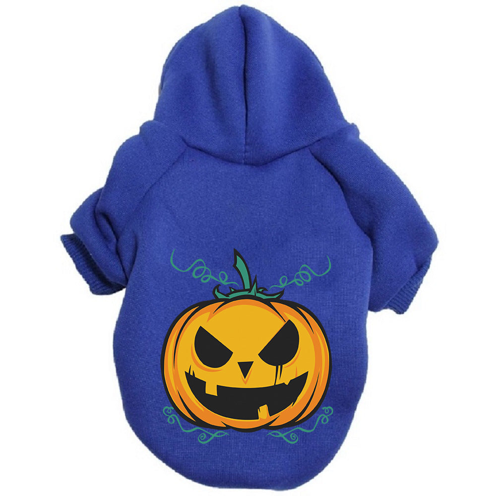 Halloween Pumpkin Print Dog Sweater - Spooky Season Style (All Sizes