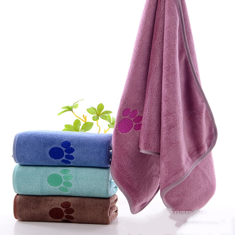 Microfibre Quick-Dry Pet Bath Towel - Super Absorbent (Multiple Colours & Sizes)