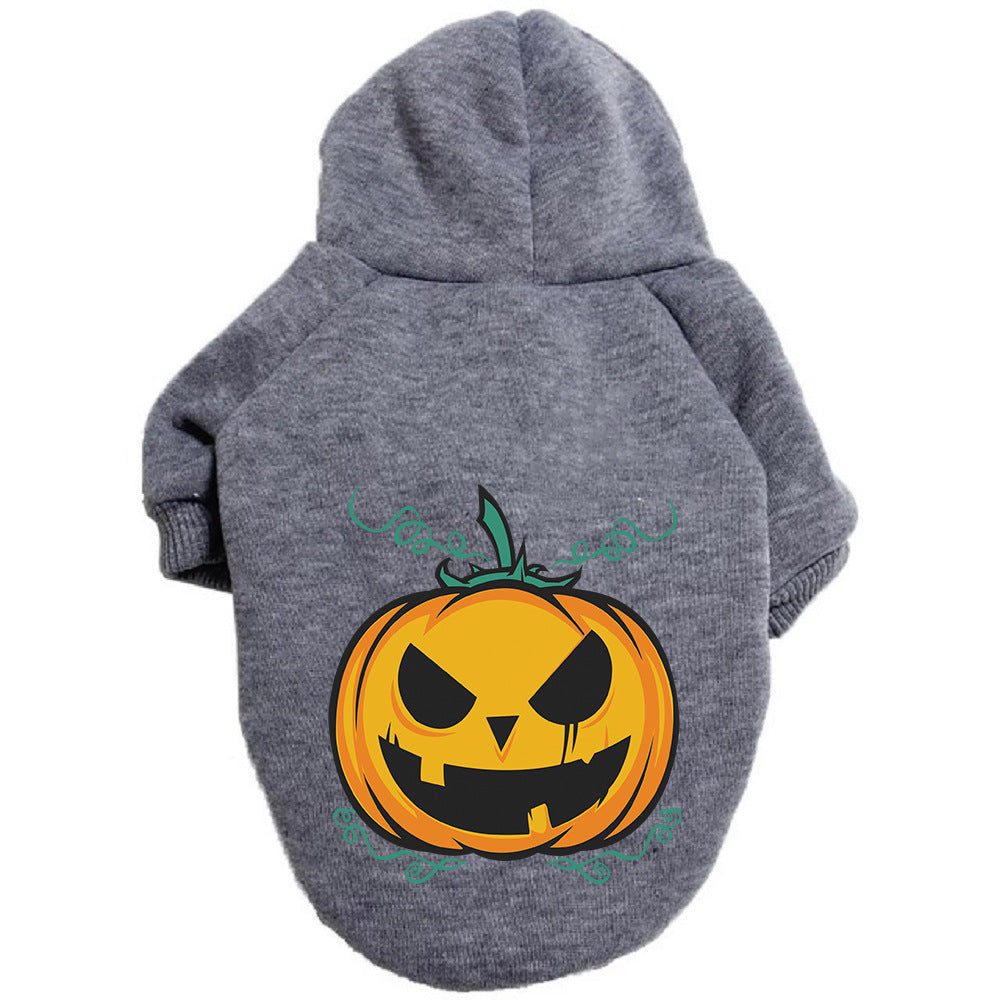 Halloween Pumpkin Print Dog Sweater - Spooky Season Style (All Sizes