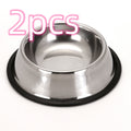 Non-Slip Stainless Steel Pet Bowl – 6 Sizes | Single or Twin Pack