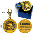Custom Metal Engraved Dog ID Tag - Free Engraving, 7 Breed Designs