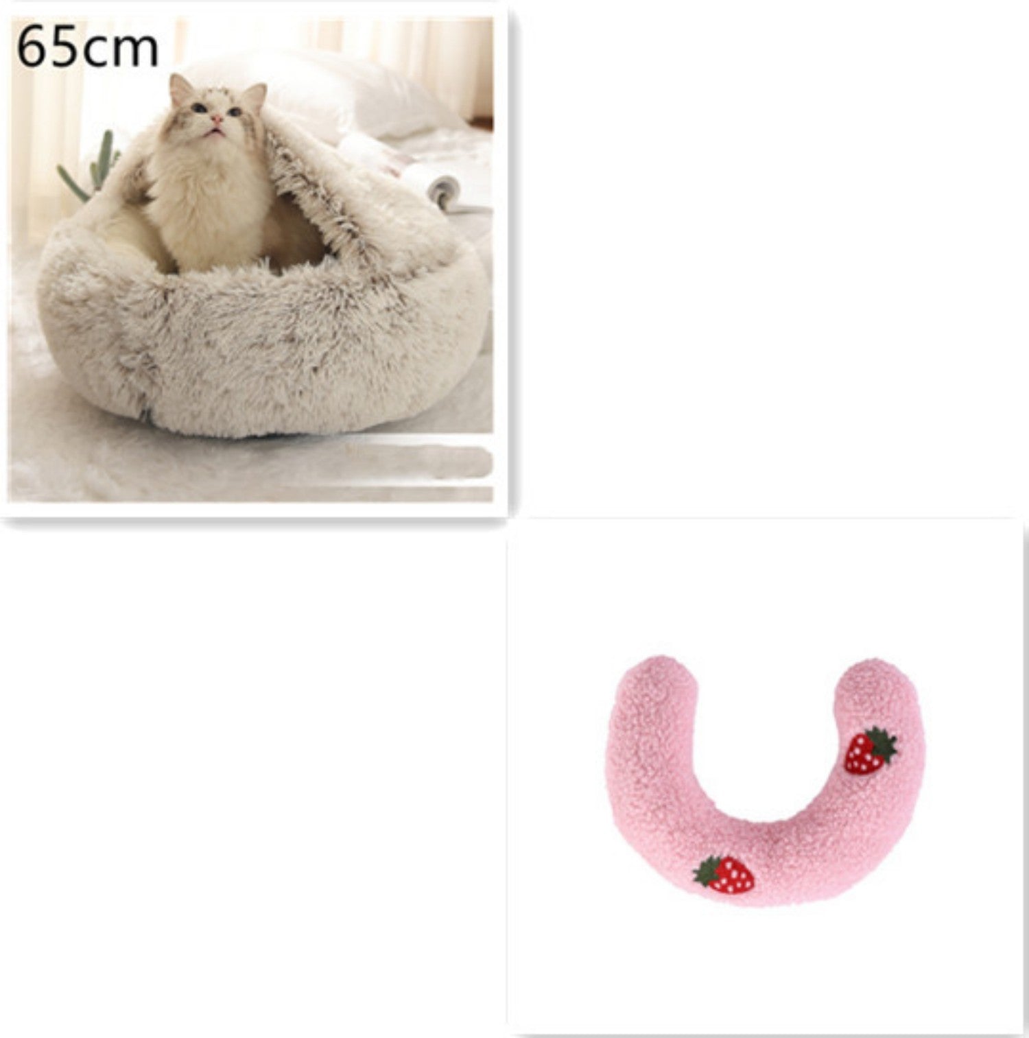 Cozy Co. - Plush Round Pet Bed - for Dogs & Cats
