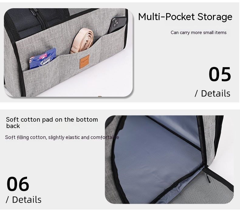 Portable Folding Dog Crate for Car Journeys - Soft Sided | Travel Cage & Nest | M & L
