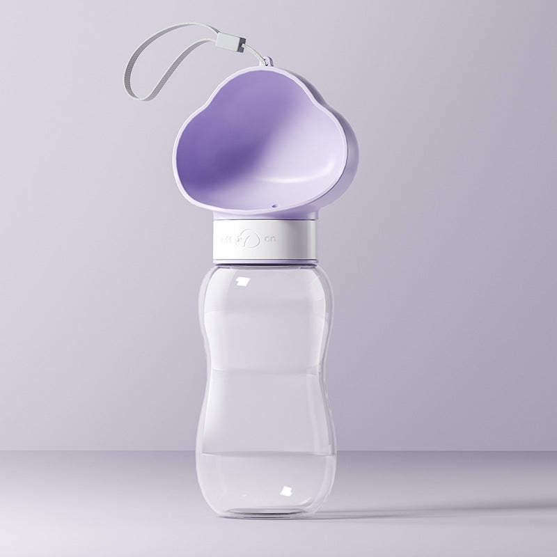 Twist-Open Portable Pet Water Bottle – 350–600ml | 6 Designs | Water or Water & Food
