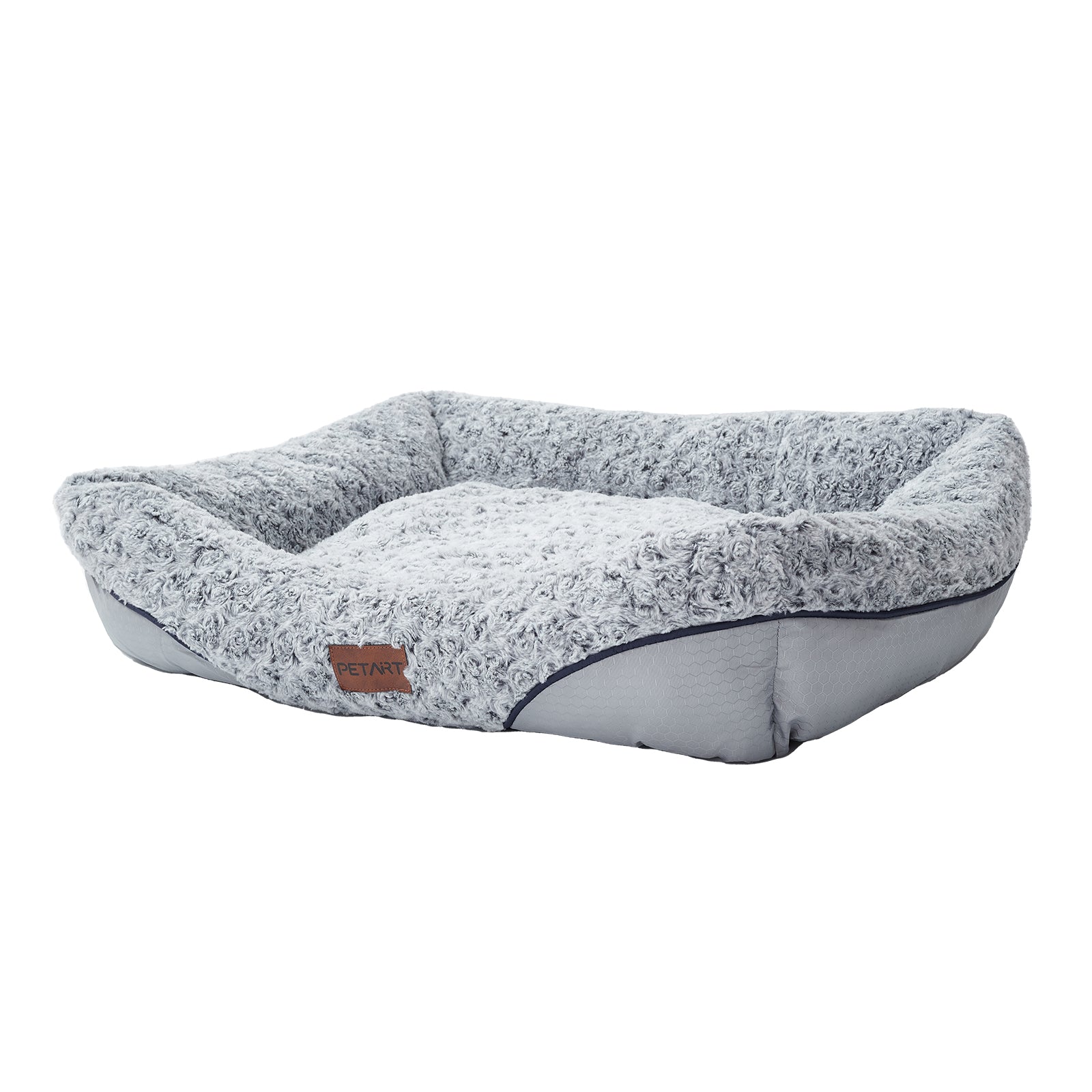 PetArt CO. - Swirl Rose Velvet Calming Dog Sofa Bed