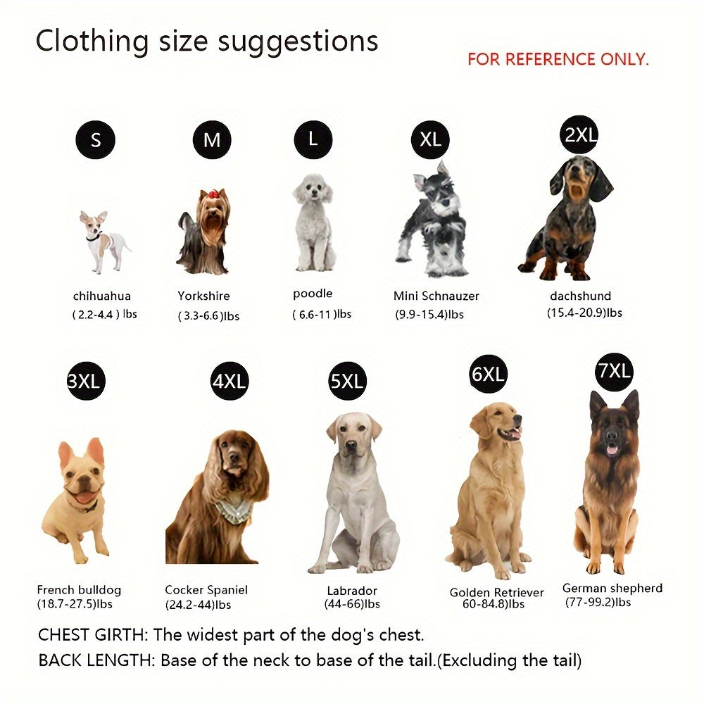 Waterproof And Windproof Fleece-Lined Dog Coat With Zipper For Small And Medium Digs, Cotton Filling, Polyester Shell, Adjustable Closure