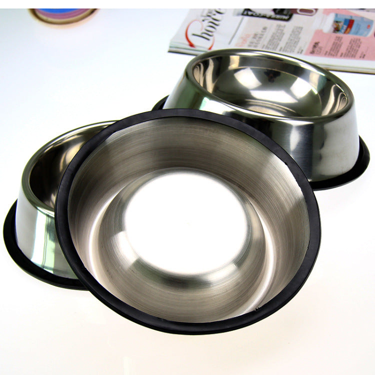 Non-Slip Stainless Steel Pet Bowl – 6 Sizes | Single or Twin Pack