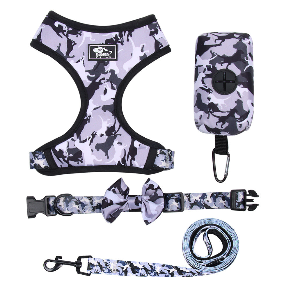 BellyRub Duomm-  Camoflage Style Chest Harness & Leash Set