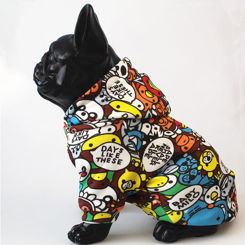 Cartoon Graphic Thickened Cotton Dog & Cat Sweater - Autumn & Winter Warmth
