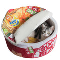 Ramen Cat Bed | Plush Novelty Nest | S & L