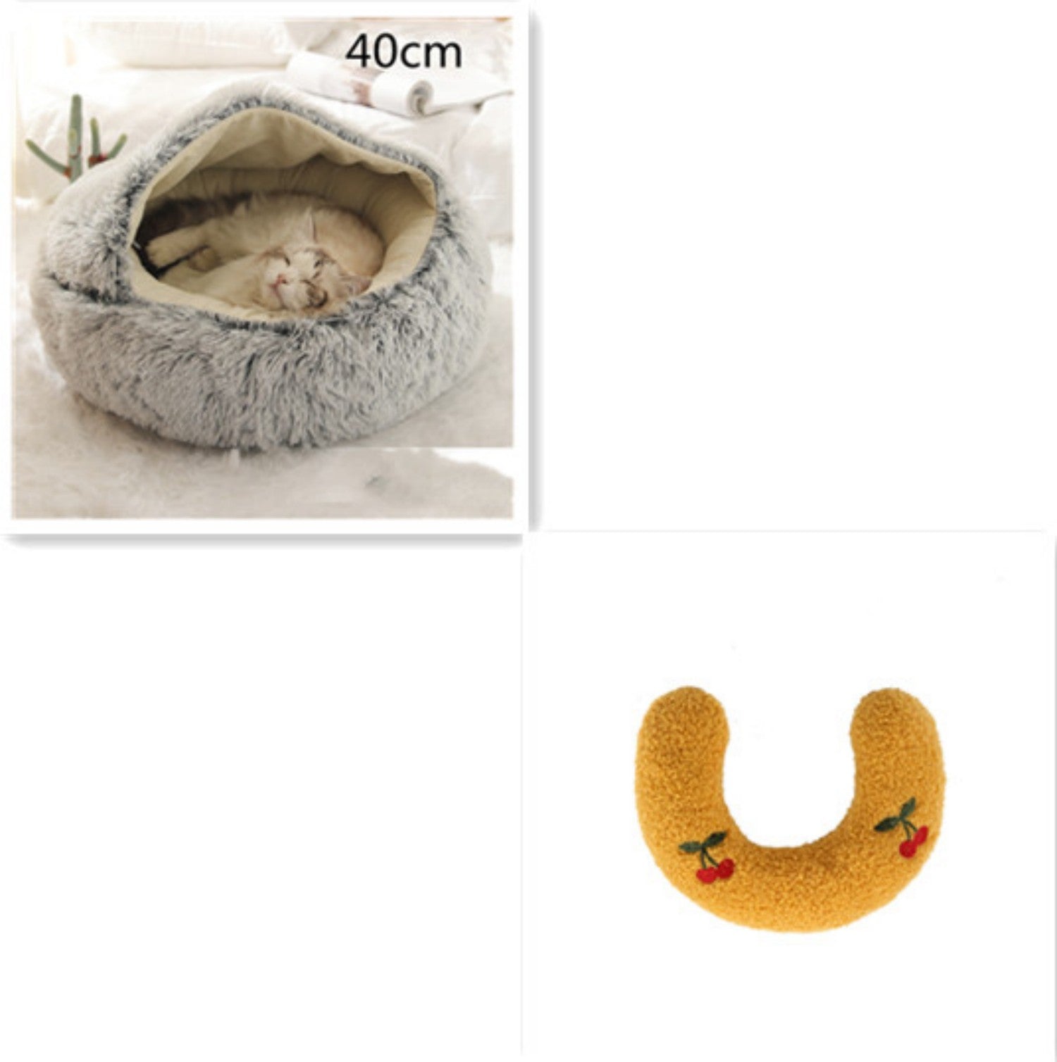 Cozy Co. - Plush Round Pet Bed - for Dogs & Cats