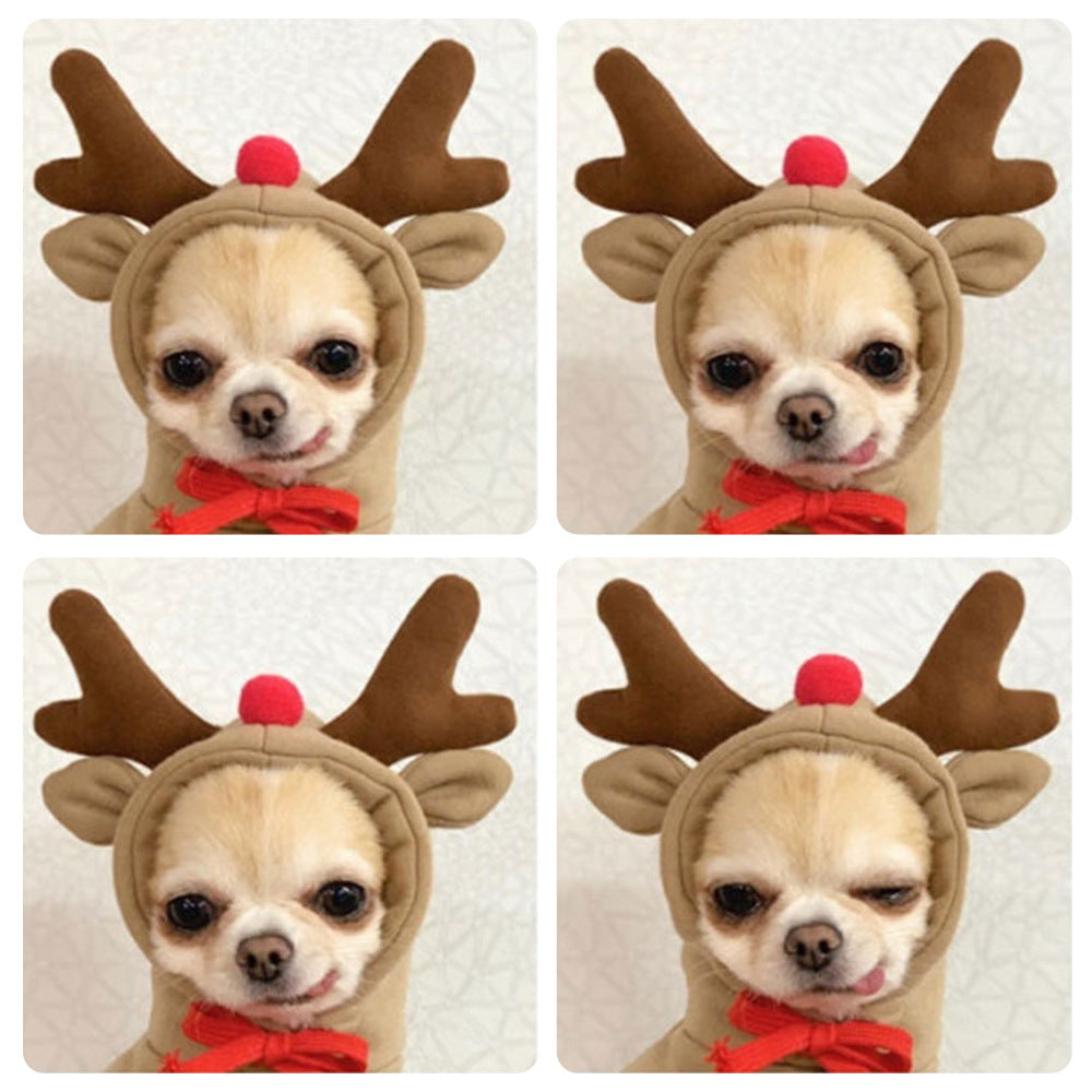 Christmas Hooded Pet Sweater - Elk & Fruit Style Designs