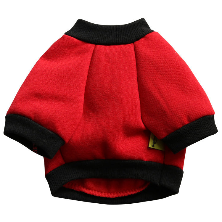 "Treats N Chill" Fleece Dog Sweater - Warm European Style