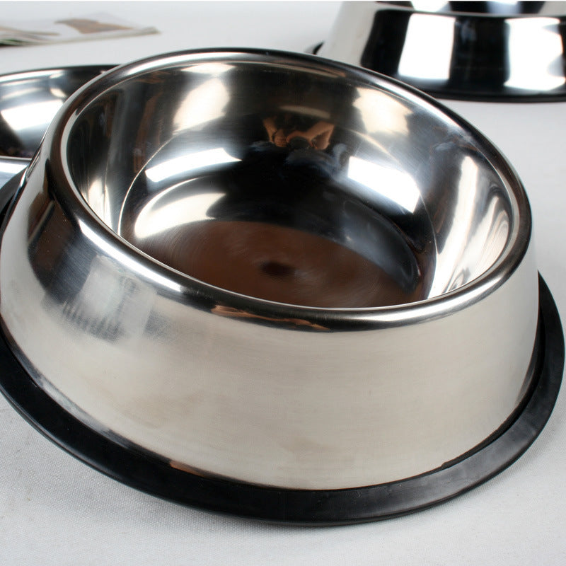 Non-Slip Stainless Steel Pet Bowl – 6 Sizes | Single or Twin Pack