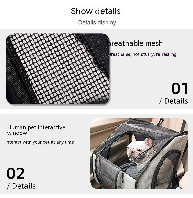 Portable Folding Dog Crate for Car Journeys - Soft Sided | Travel Cage & Nest | M & L