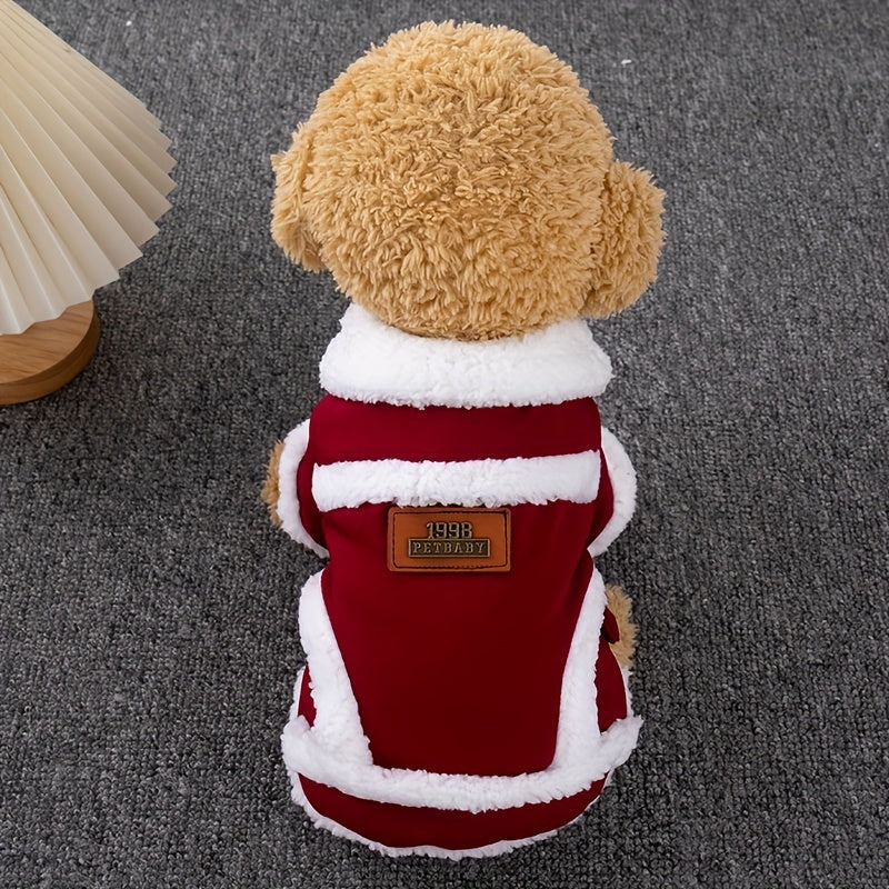 Santa Claus Knitted Dog Vest – Cosy Christmas Jacket for Small & Medium Dogs