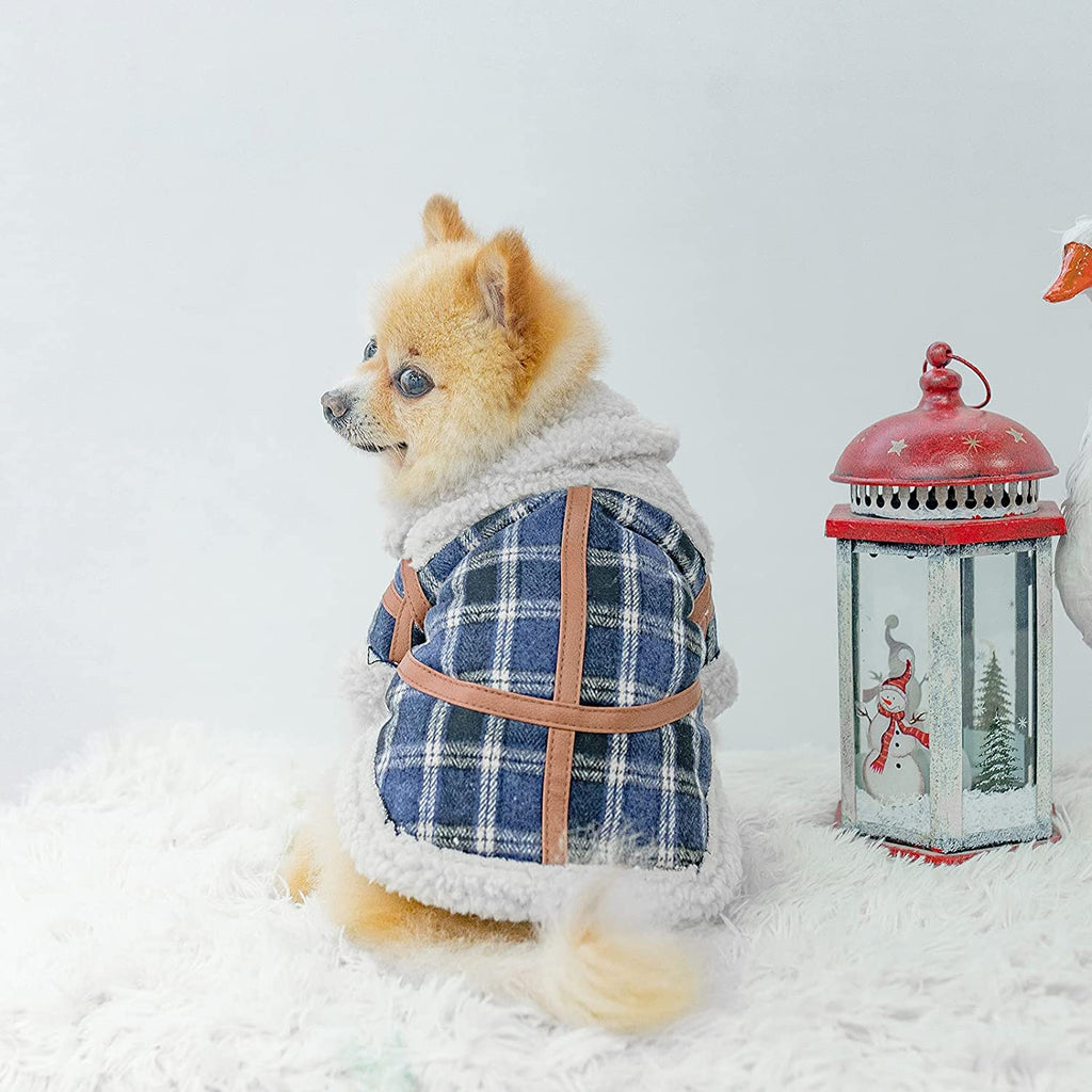 DogLuxe Plaid Lamb Velvet Jumper - Cosy Two-Legged Winter Top
