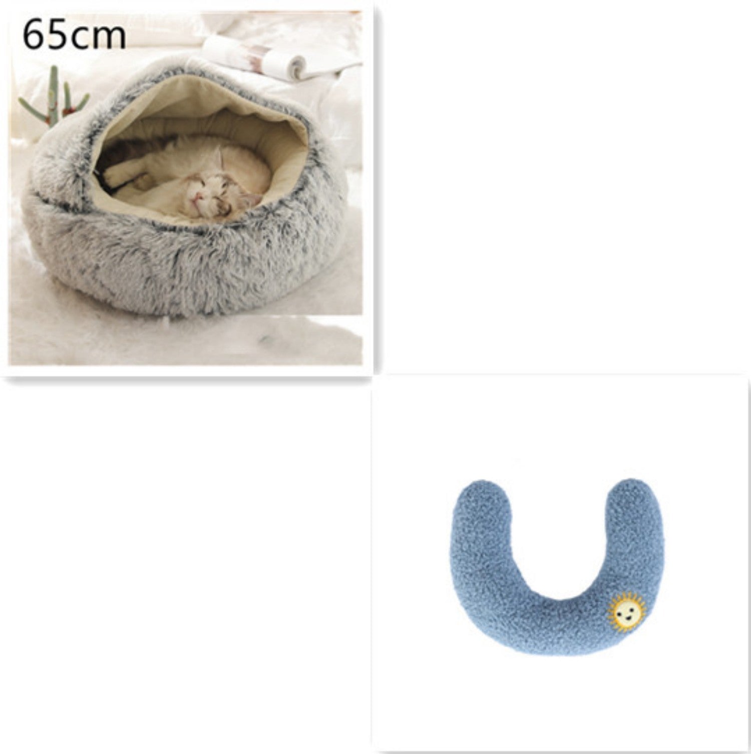 Cozy Co. - Plush Round Pet Bed - for Dogs & Cats
