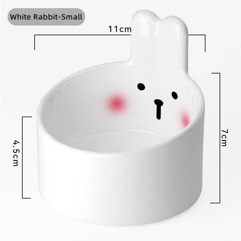 Blush Critter Ceramic Pet Bowl - Cute Character Design