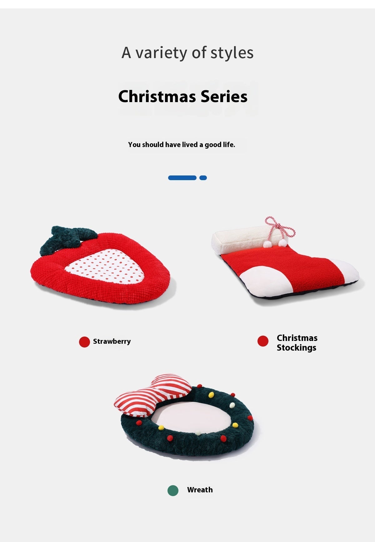 Christmas Pet Mat | PP Cotton Filled | 3 Festive Designs