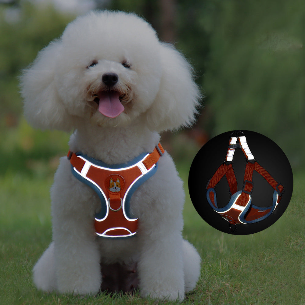 ColorPup - No Pull Dog Harness & Lead Set – Reflective Mesh Vest | 6 Colours | S–XL