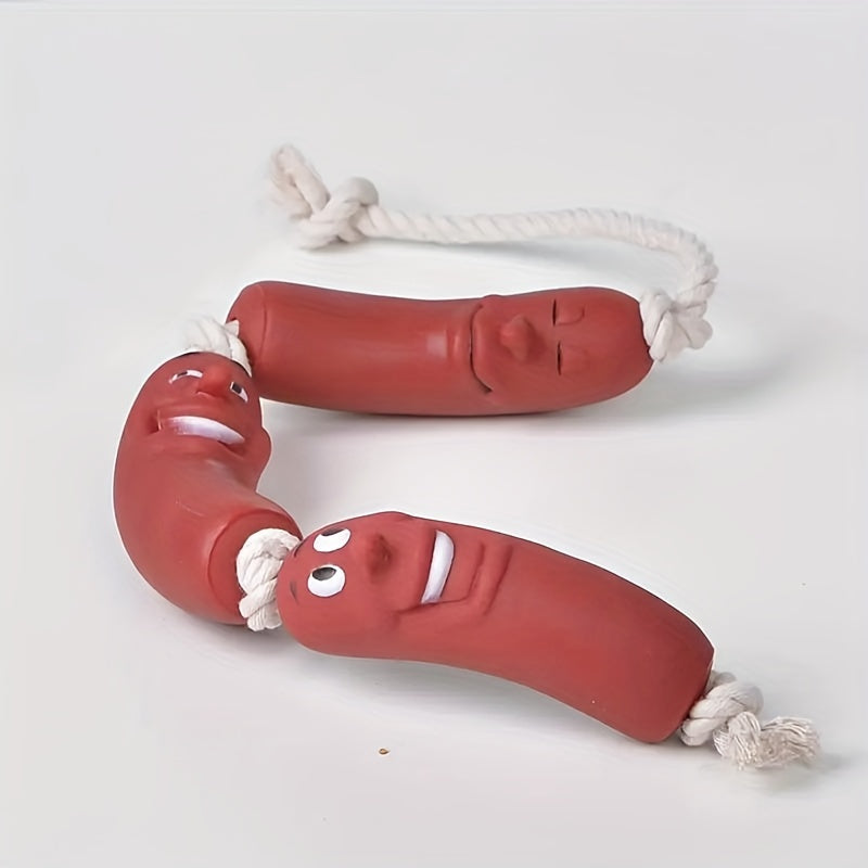 1/3pcs Dog Toys Funny Sausage Shape For Puppy Dog Chew Toys, Interactive Training Bite-resistant Grinding Teeth Dogs Pet Supplies