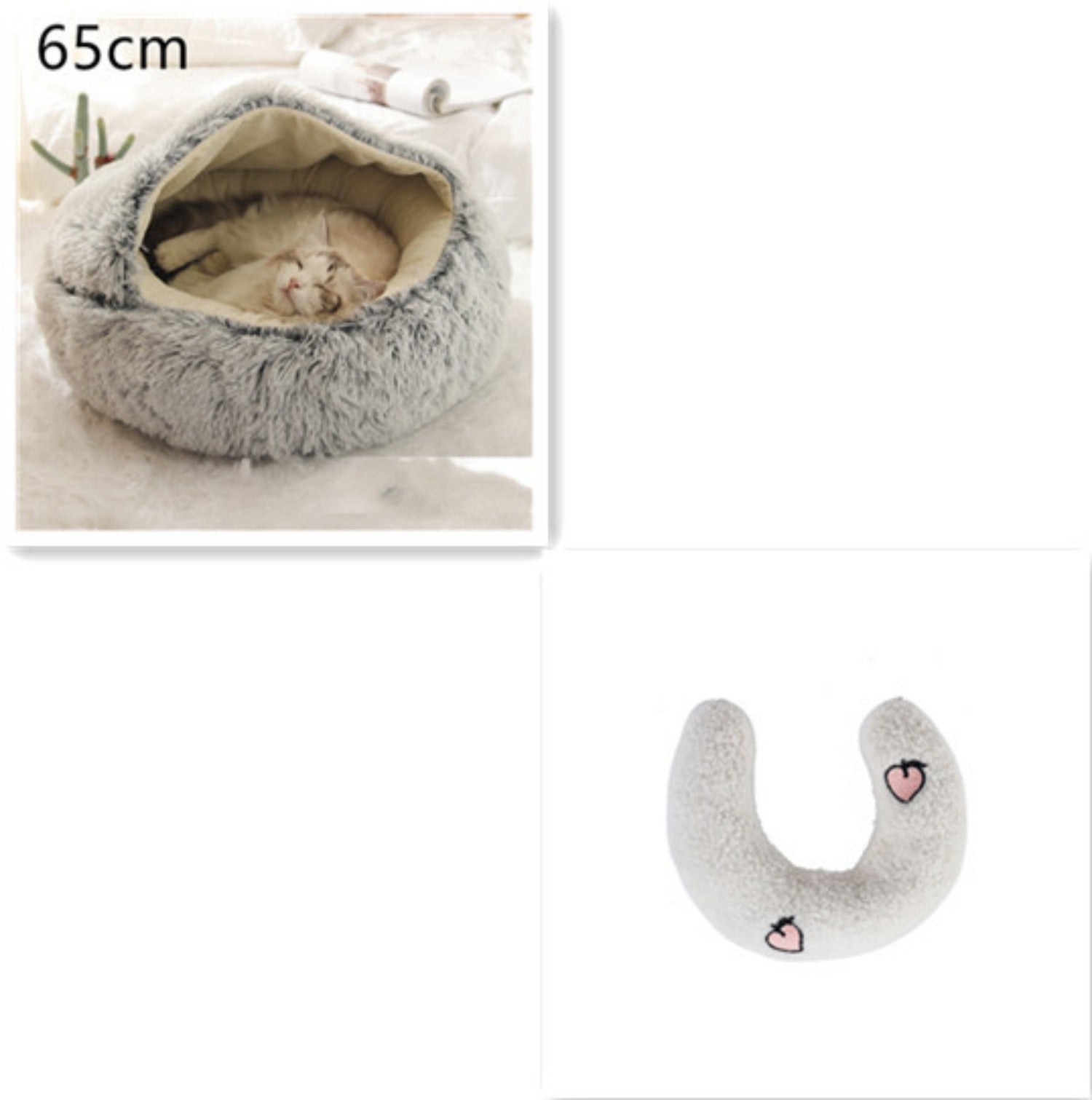 Cozy Co. - Plush Round Pet Bed - for Dogs & Cats