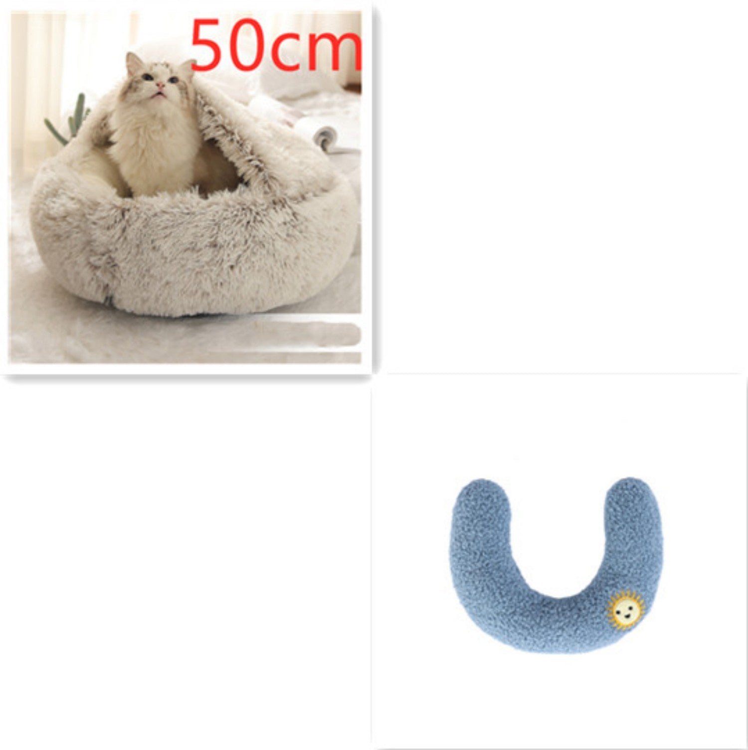 Cozy Co. - Plush Round Pet Bed - for Dogs & Cats