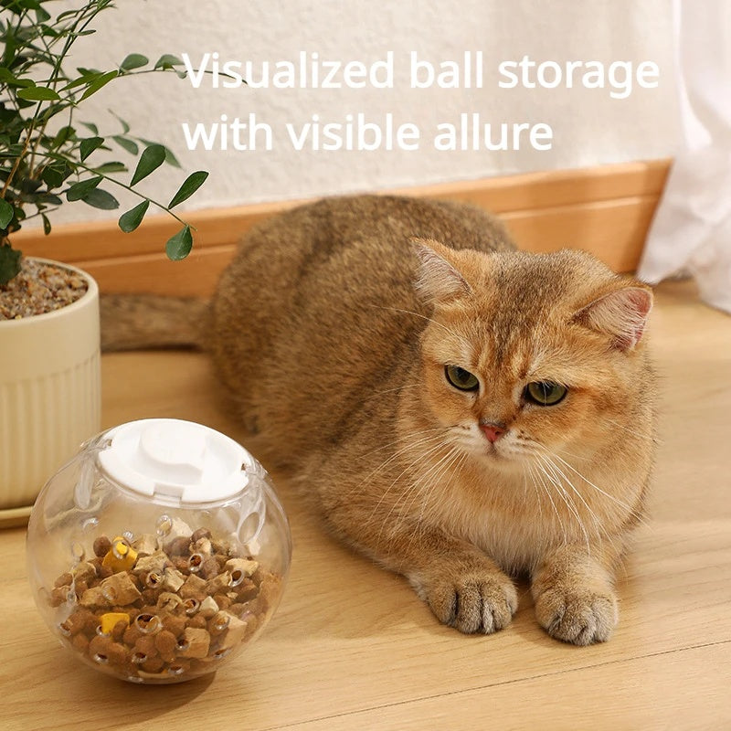 Slow Feeder Treat Dispensing Ball - Interactive Dog & Cat Toy