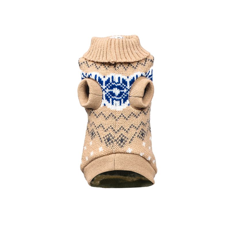 Stretch Snowflake Print Dog Sweater - Warm Autumn & Winter