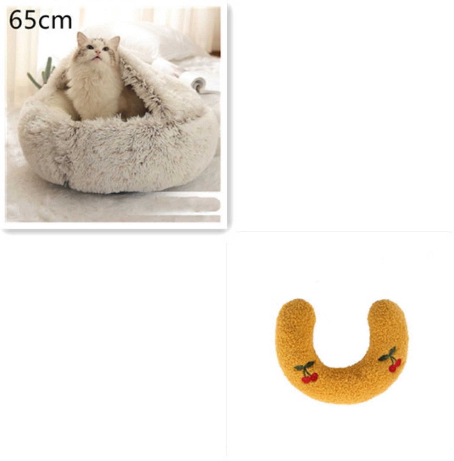 Cozy Co. - Plush Round Pet Bed - for Dogs & Cats